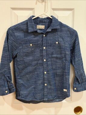 Zara Kids Blue Button-Down Shirt size 8